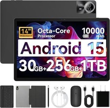 Tablet 14 inch Android 15 Tablet｜30GB RAM 256GB ROM｜1920 * 1200 IPS FHD｜10000mAh picture