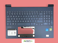 N13299-001 HP Victus Gaming 15-FA0033DX 15-FA0031DX Palmrest W/US Keyboard Blue picture