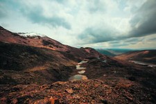 Landscape nature mountain top view photography clouds Custom Gaming Mat Desk picture