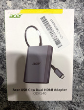 Acer USB-C to Dual HDMI Adapter 1:2 Splitter Gray 6cm ODK540 picture