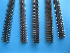 12 pcs Gold SMT SMD 1.27mm 2x40 80pin Breakable Male Pin Header Double Row Strip picture