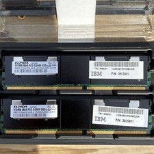 2 Elpida 512MB DDR2 SDRAM ECC 1Rx8 PC2-5300F 1RX8 Fully Buffered 1GB Set picture