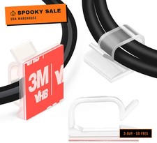 120PCS Adhesive Cable Wire Clips Clear, Outdoor Christmas Light Clips, Cable Hol picture