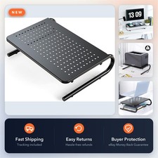 HUANUO Monitor Riser Stand for Desk, Vented Steel Laptop Shelf, Black picture