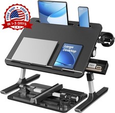 Mesa para laptop ajustable soporte portatil cama sofa bandeja lectura negro med picture