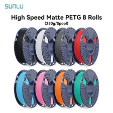 SUNLU 250g*8 High Speed Matte PETG 3D Printer Filament 1.75mm 1KG 600MM/S Bundle picture