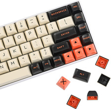 Retro Carbon SA Profile ABS Doubleshot Keycaps Set 150 Keys Mechanical picture