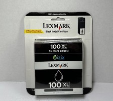 GENUINE LEXMARK 100XL Black 100 XL 14N1068 OEM Ink Cartridge - BRAND NEW SEALED picture