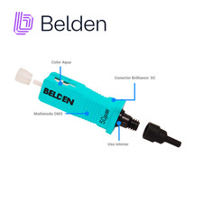 AX105207-S1 - Belden SC Connector, FX Brilliance Universal, MM OM3/OM4 AQUA picture