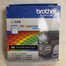 NEW OEM - BROTHER LC406 BK BLACK Ink Cartridge - 03/2027 picture