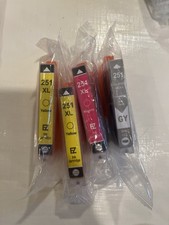 EZ Ink Cartridges 251XL Magenta, Yellow And Grey for Canon Lot Of 4. Sept 2023 picture