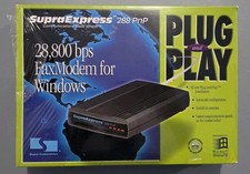 Vintage SupraExpress 288 PnP External FaxModem Windows 95 3.1 New Sealed NOS picture