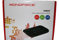 Monoprice Ethernet Switch 8 Port 10/100/1000 Mbps Gigabit Model Number 10927 picture