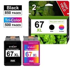 67 XL 67XL Replacement for HP 67 Ink Cartridge Black Color Deskjet 1255 2300 picture