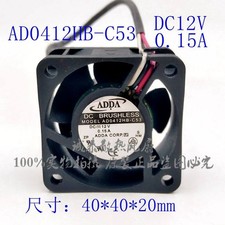 1PCS ADDA AD0412HB-C53 12V 0.15A 4020 3-wire cooling fan picture