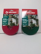 Velcro Brand 30FT x 1/2IN Red & Green Garland Tie NIP Use Anytime If Colorblind picture