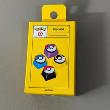 Pokemon x Target Pokeball Keycaps 4 Count Limited Edition Replacement Keys picture