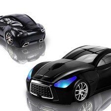 Black Sport Car Shape Wireless Mouse Optical Cordless 1600 DPI 3 Buttons picture