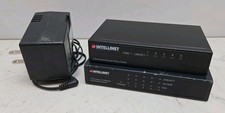 2 Pk Intellinet 523301 Rev.1 Black Wired LAN 5-Port Fast Ethernet Office Switch picture