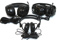 Lot of 3 Headsets Sony MDR-V150 Studio Plantronics Rig 500 Xiberia V20 Gaming PC picture