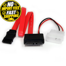 StarTech 12in Slimline SATA to with LP4 Power Cable 12 in, Red picture