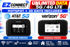 Unlimited 5G/4G LTE Hotspot 30 Days Data AT&T MR5100 Verizon M2100 picture