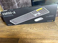 ProtoArc KM100-A Bluetooth Triple Channel Backlit Full-Size Keyboard Mouse Gray picture