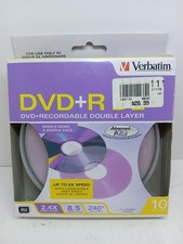 Verbatim 8.5 GB 2.4X DL Recordable Disc DVD+R DL 10Pack MPN95166 picture