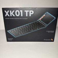 ProtoArc XK01 TP Full Foldable Wireless Keyboard W/Touchpad Black New Open Box picture