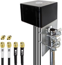 5G WiFi6E Antenna Wide Band 600MHz-8GHz High Gain 6dBi Waterproof 2X2 5G+2X2WIFI picture