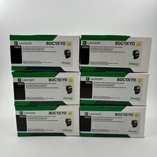 Genuine Lexmark 80C1XY0 Yellow Extra High Yield Unison Toner Cartridge - New picture