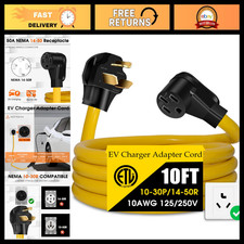 30 Amp EV Charger Adapter Cord, NEMA 10-30P to 14-50R, 10FT Extension for Level picture