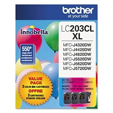 BROTHER LC2033PKS CYAN/MAGENTA/YELLOW HIGH YIELD INK CARTRIDGE 3/PACK picture