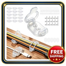 Cable Organizer Clips 15 Pack Adjustable Silicone Reusable Cord Management picture