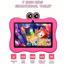7inch Kids Tablet 8GB RAM + 64GB ROM Android 13 WIFI Early education picture