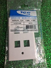 ICC IC107F04WH - 4 Port Single Gang Faceplate White ICC-FACE-4-WH   picture