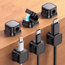 6 Pack Cord Organizer Spring Cable Holder Clips - Desk Cable Management Clips, A picture