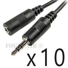 10 Pack Lot - 100ft 3.5mm Stereo Audio Extension Cable Male to Female M/F MP3 PC picture
