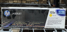 HP 125A CB542A Yellow Toner Cartridge Genuine-Worn Box picture