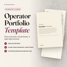 Professional Portfolio Template PDF Case Study Framework for Consultants & PMs picture