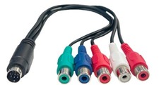Component YPbPr A/V To Mini DIN 8-pin Video Input Output Adapter Cable picture
