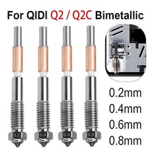 Bimetal Nozzle For QIDI Q2/Q2C 3D Printer 0.2/0.4/0.6mm High-Temperature 370°C picture