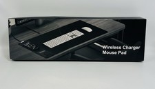Wireless Charger Mouse Pad with Calculator 31.5 x 15.75 In - Black *NEW IN BOX* picture