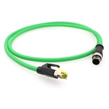 M12 4 Position D Coded to RJ45 Industrial Ethernet Cable CAT5 Shielded Cable picture