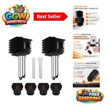 2 Pack 0.4mm Hardened Steel Nozzle Hotend Kit for A1 Mini/A1/A2L - Leak-Proof picture