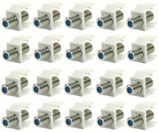 20 x F type Keystone High Frequency 3GHz Insert Plate Coax Jack Cable Connector picture