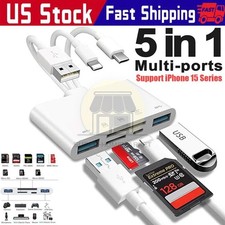 5 in 1 Memory Card Reader USB 3.0 OTG Adapter SD Card Reader For iPhone/iPad LOT picture
