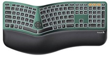 ProtoArc EK01 Plus Backlit Bluetooth Ergonomic Keyboard, Full Size, Green picture