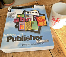 NEW SEALED Microsoft Publisher CD Deluxe v3.0 Windows 95 PC Retail Box Software picture