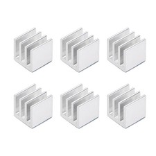 10x10x10mm Silver Tone Aluminum Heatsink Thermal Adhesive Pad 3D Printers 6Pcs picture